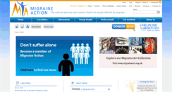 Desktop Screenshot of migraine.org.uk