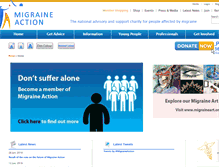 Tablet Screenshot of migraine.org.uk